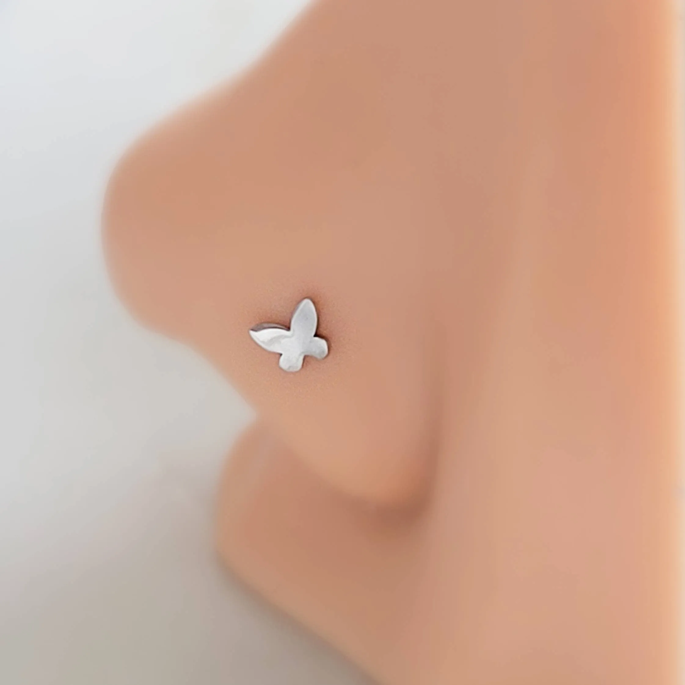 14K Gold Butterfly Nose Screw