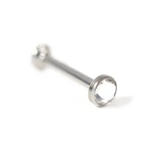 18 Gauge | Flat Jewelled Titanium Labret Stud