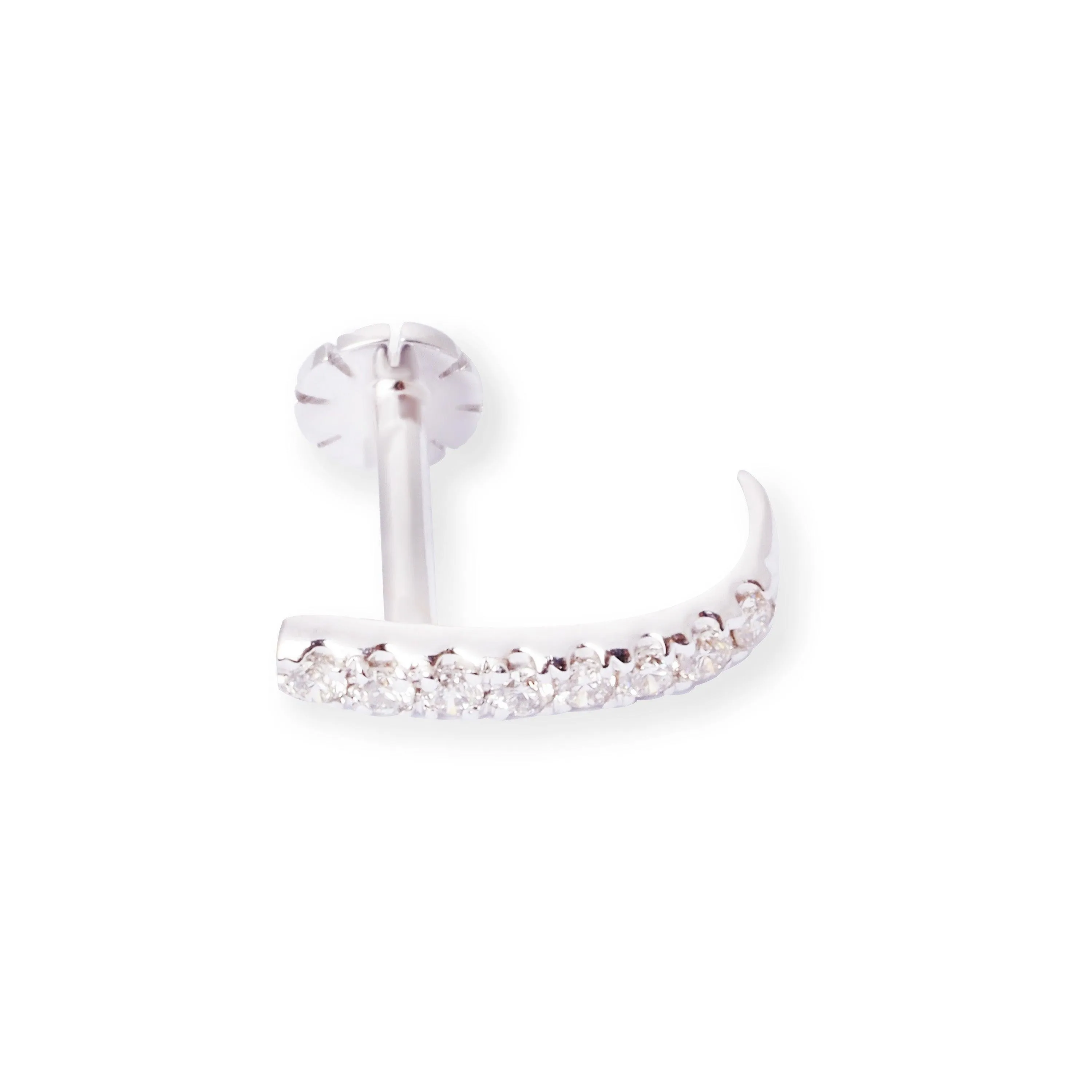 18ct Gold Diamond Half Nose Ring with Screw Back MCS2783 MCS2784