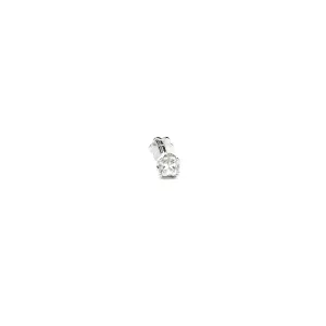 18ct White Gold Princess-Shaped Diamond Screw Back Nose Stud