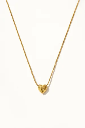 18K Gold Heart Pendant Necklace