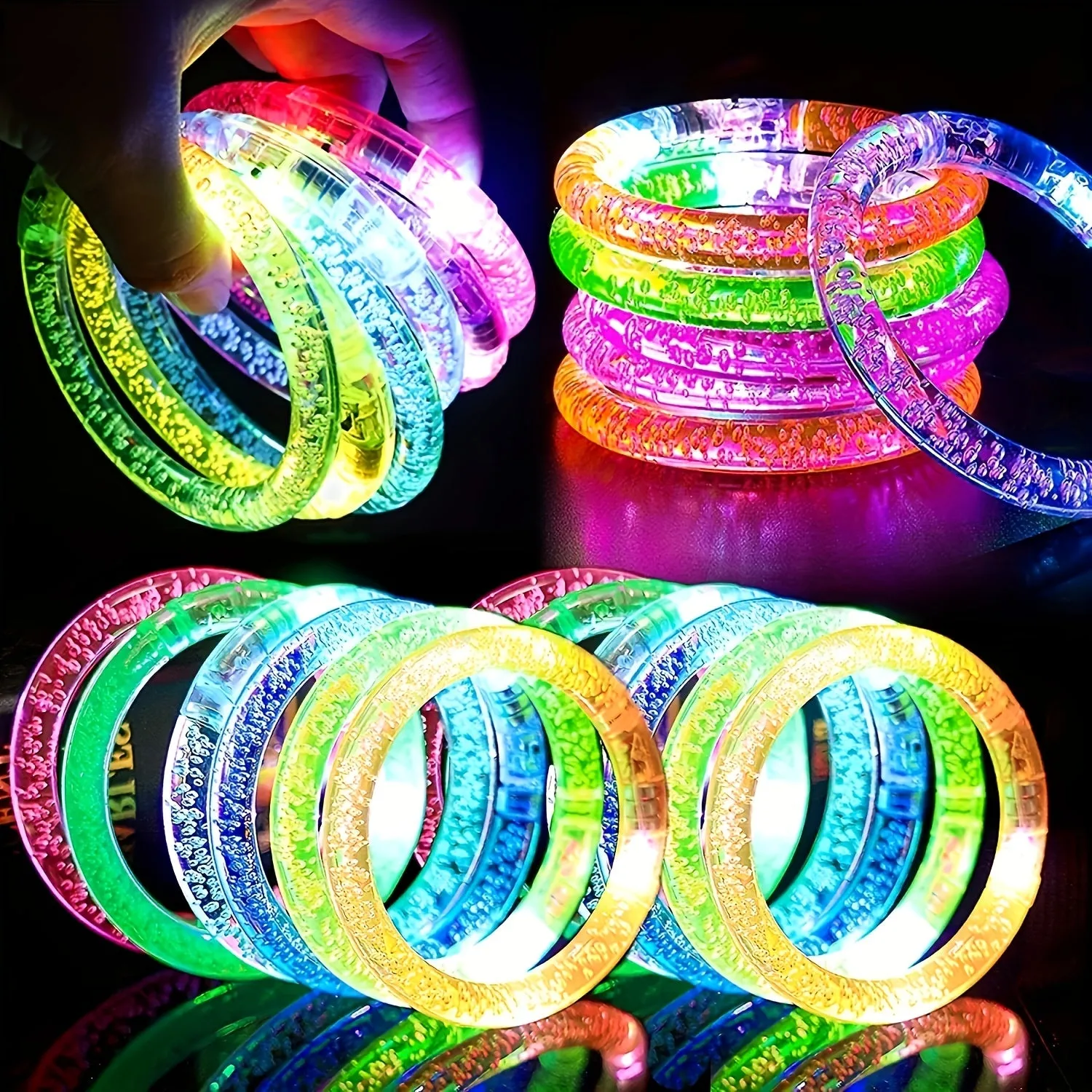 6PC Glow In The Dark LED Bracelets  Party Favors