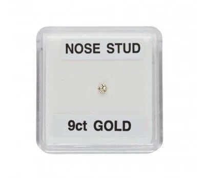 9ct GOLD Claw Set Nose Stud GNS6