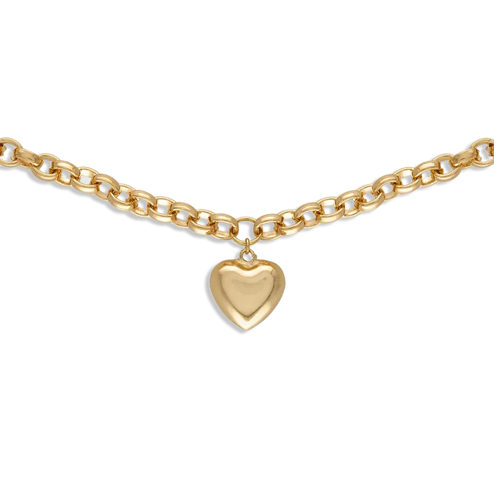 Alexa Leigh-Puff Love Necklace-Gold