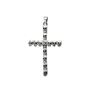 Antique Finish Crypt Cross Pendant (Silver)