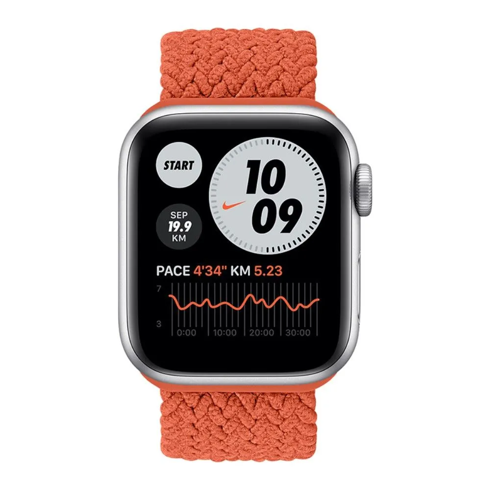 Apple Watch (41mm) elastic watch strap - Orange Red / Size: M