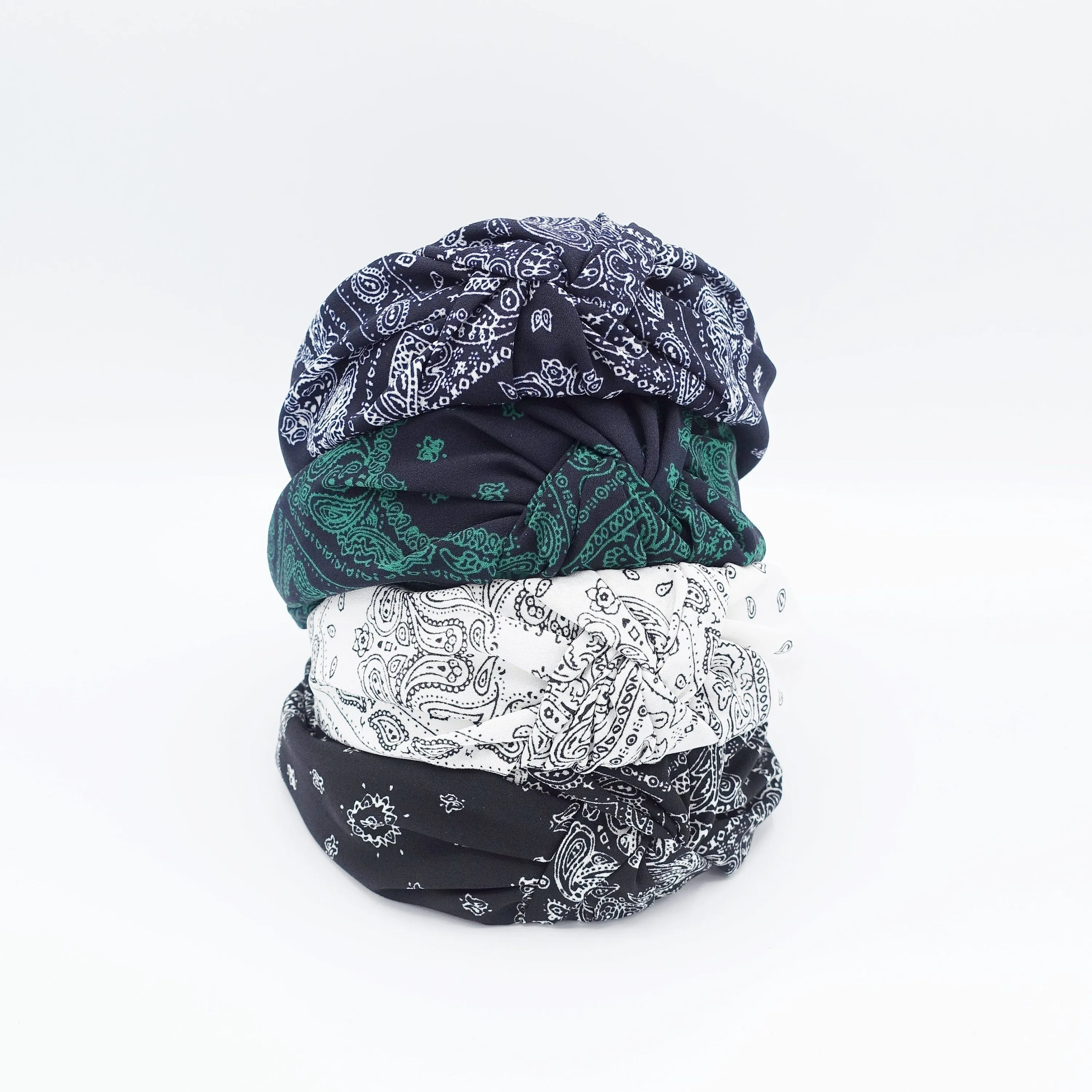 bandana headband paisley knotted hairband women hair accessory