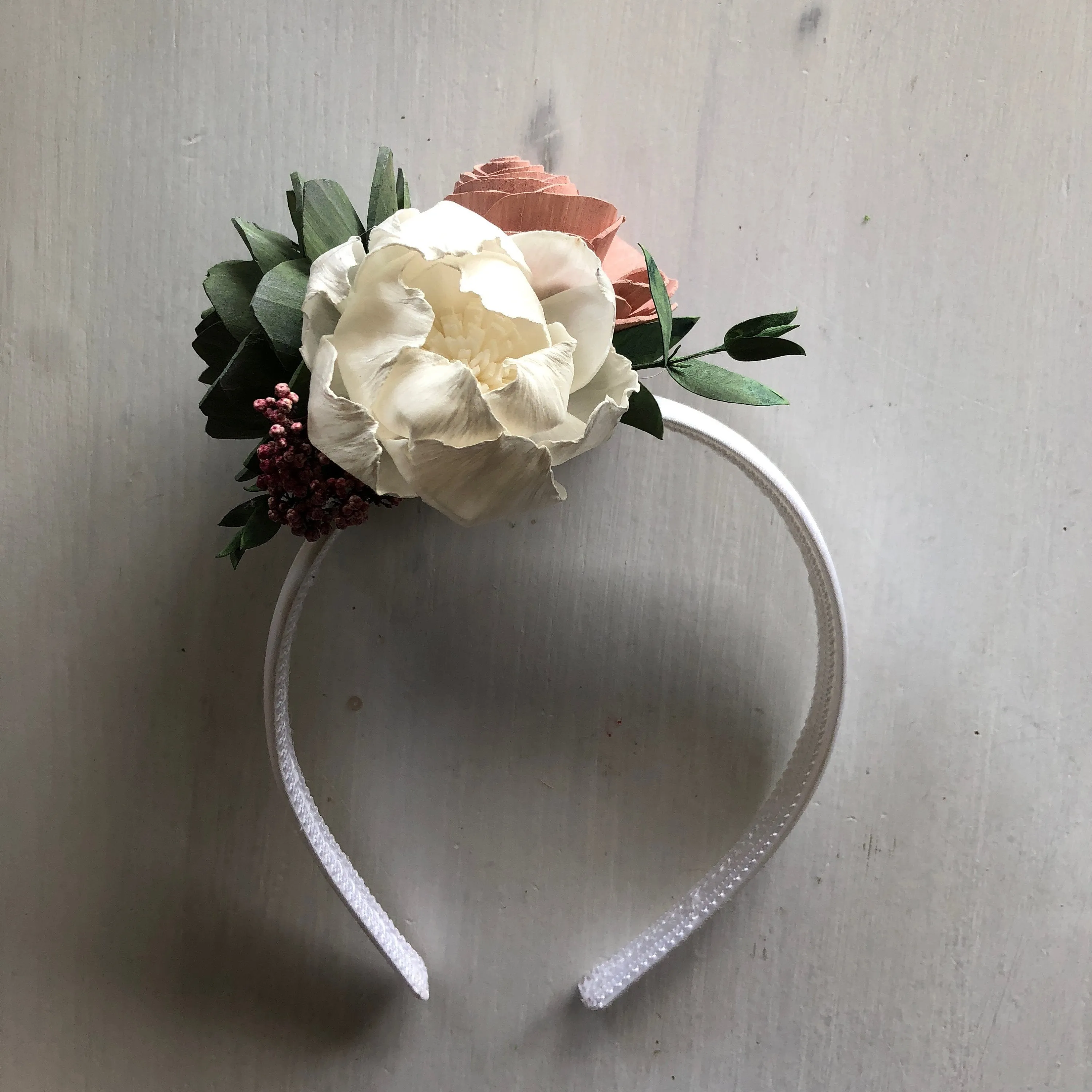 Berry Succulent Floral Headband