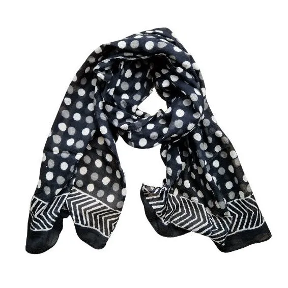 block print cotton scarf