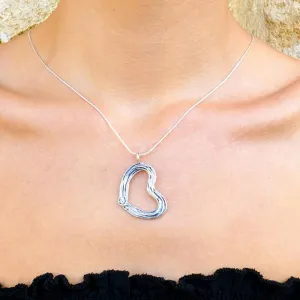 Bluenoemi heart necklace sterling silver