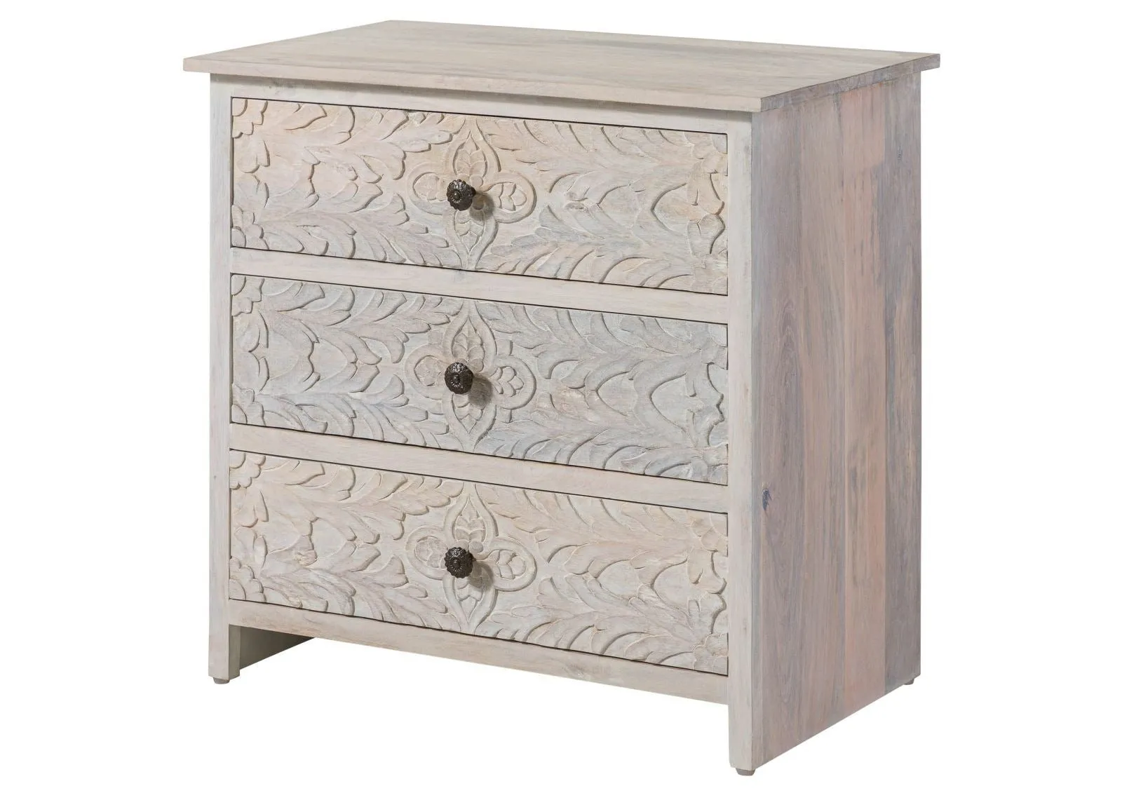 Carved Dresser Mango 80x48x78 white