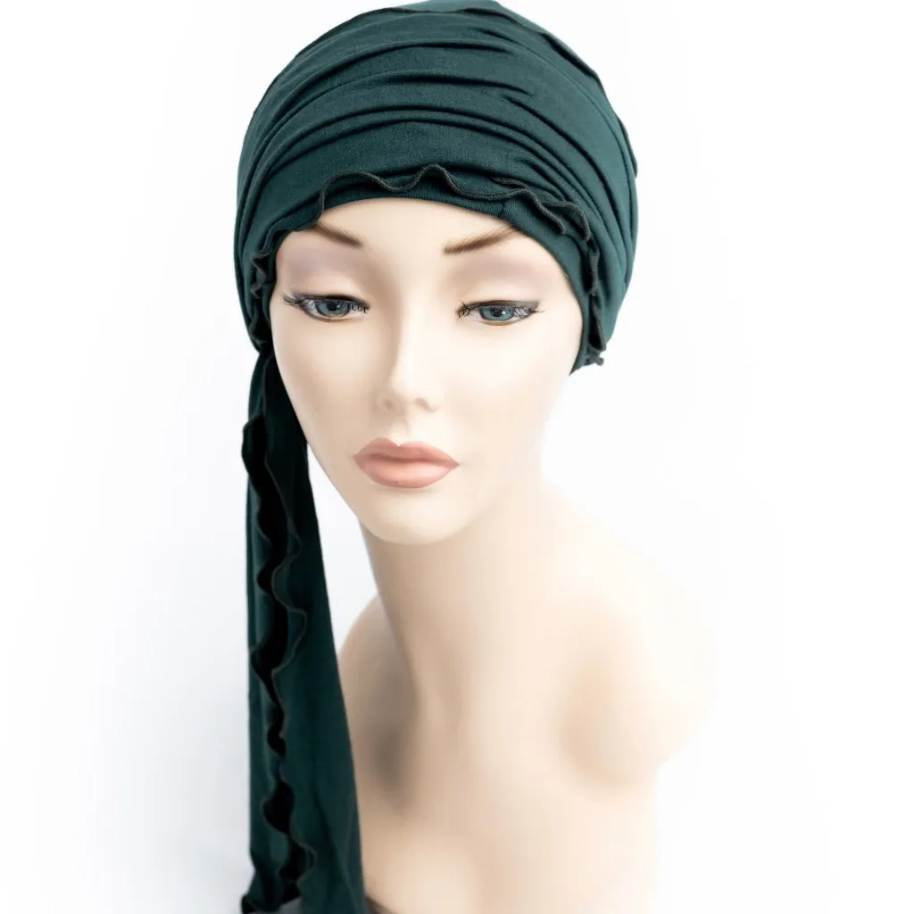 Chemo Alopecia Head Wrap Bottle Green