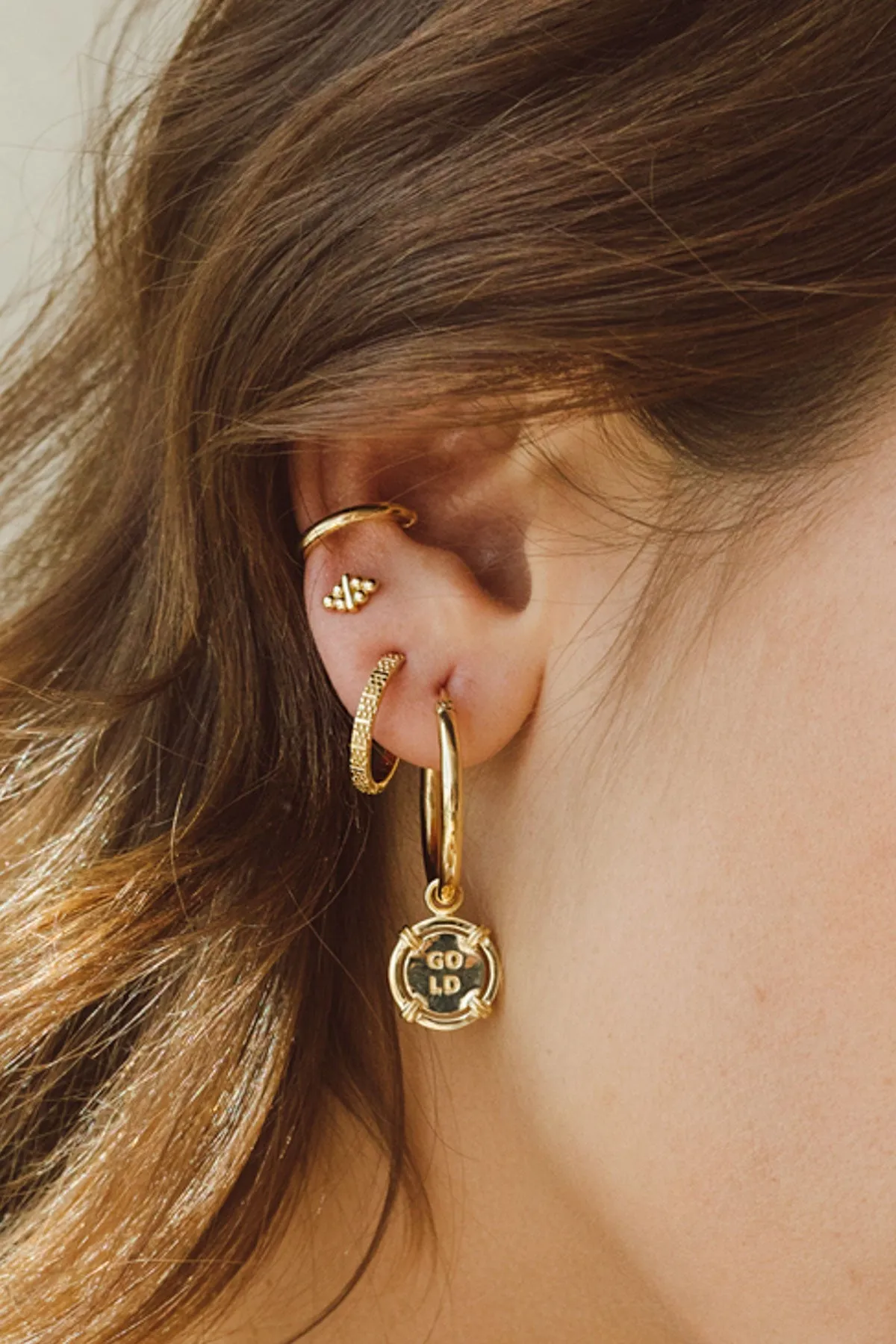 Classic ear cuff gold plated