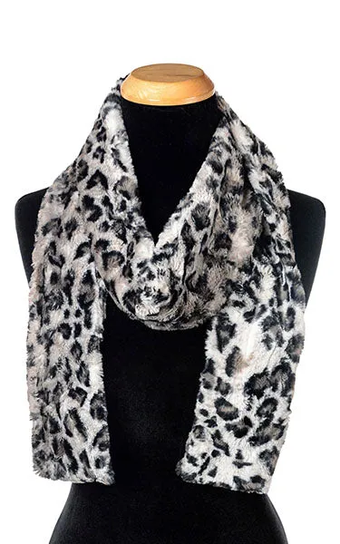 Classic Scarf - Luxury Faux Fur Savannah Cat in Gray