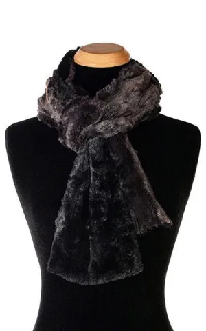 Classic Scarf - Two-Tone, Luxury Faux Fur in Espresso Bean