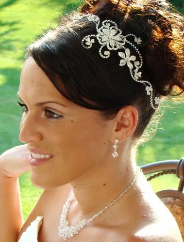 Couture Shinning Crystal Swirl Bridal Comb Headpiece