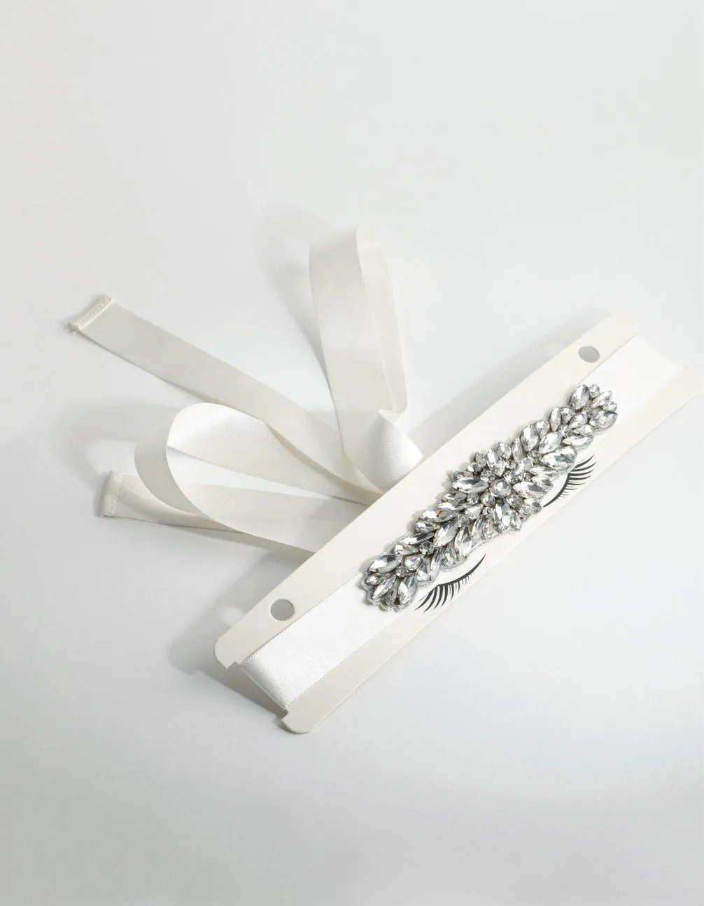 Crystal Bunch Bridal Sash