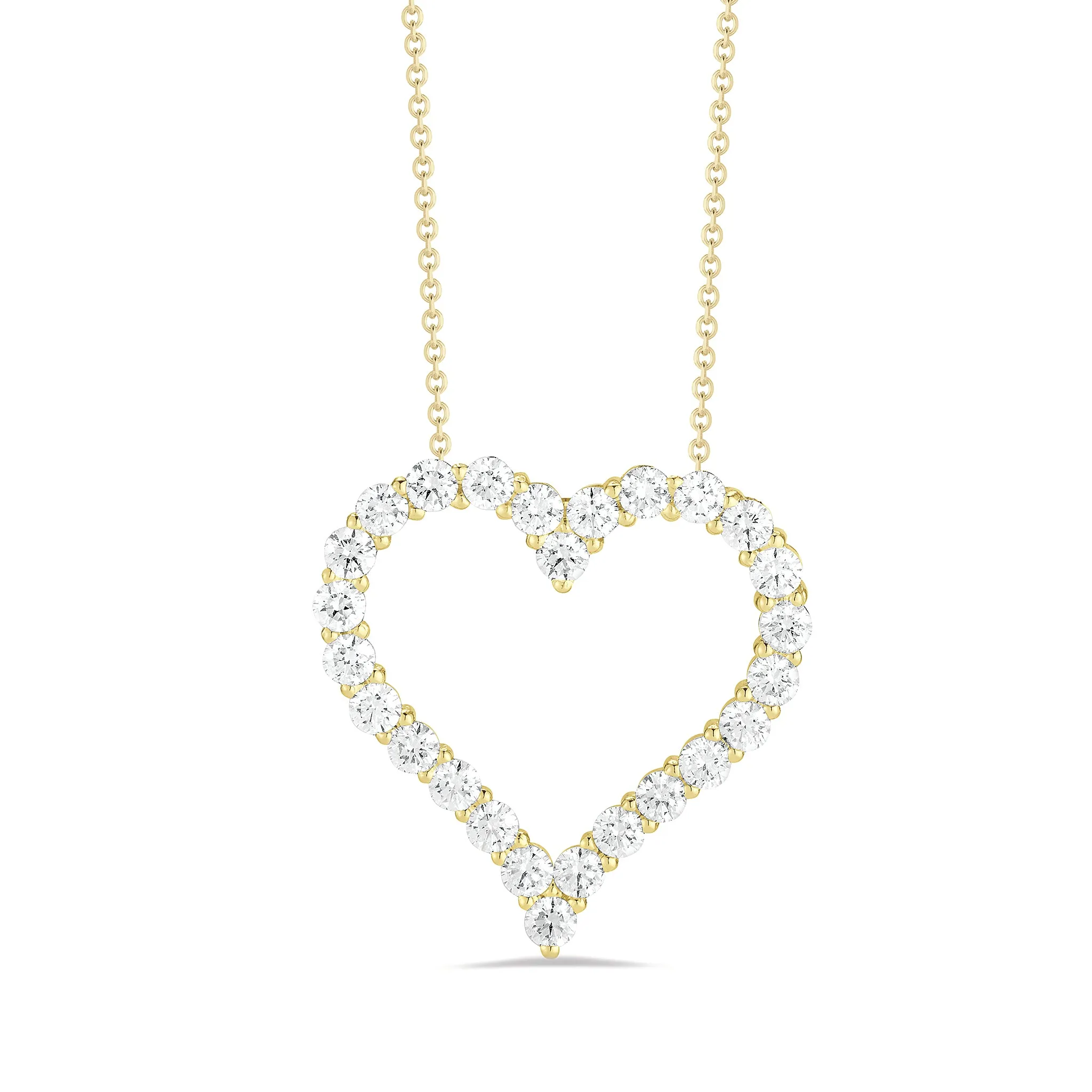 Diamond Large Heart Pendant Necklace