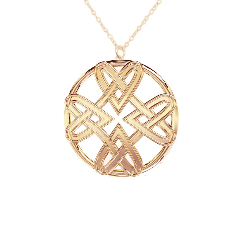 Four Heart Celtic Infinity Pendant