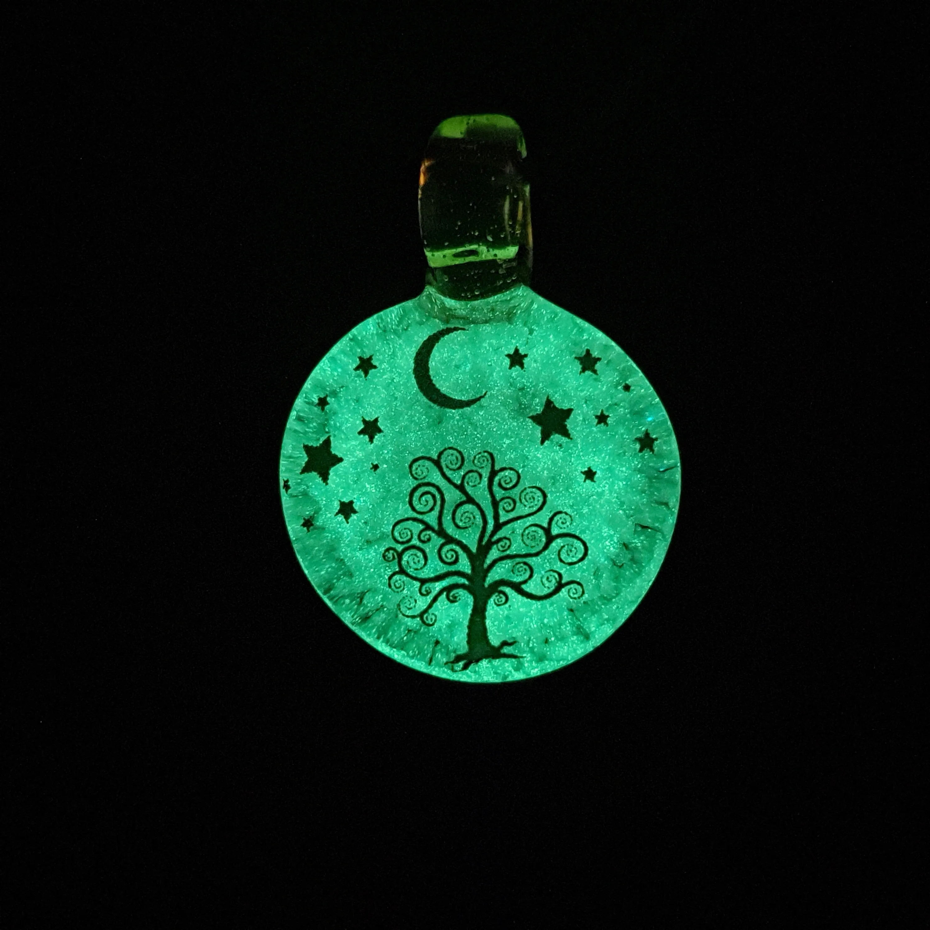 Glow in the Dark Tree Pendants