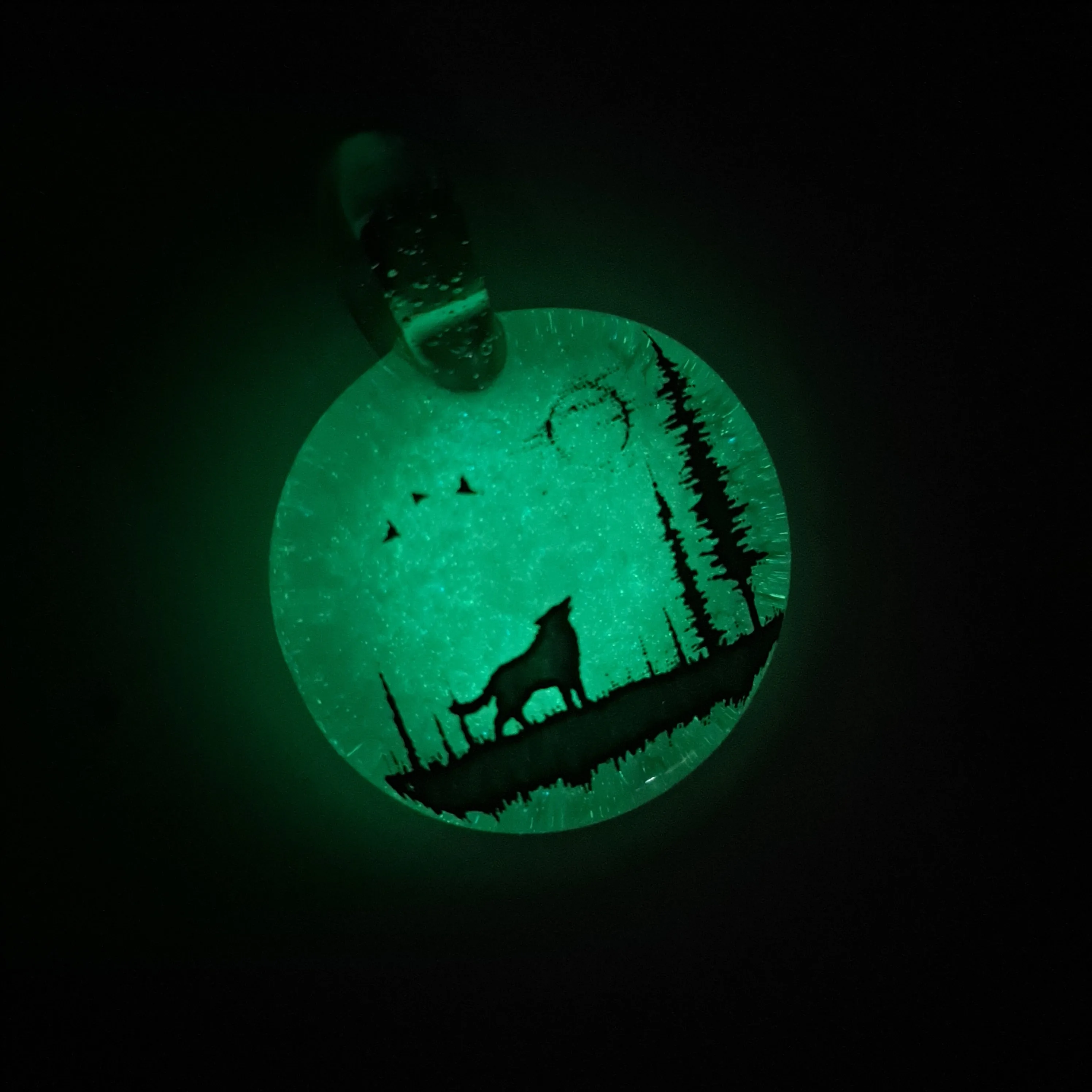 Glow in the Dark Tree Pendants