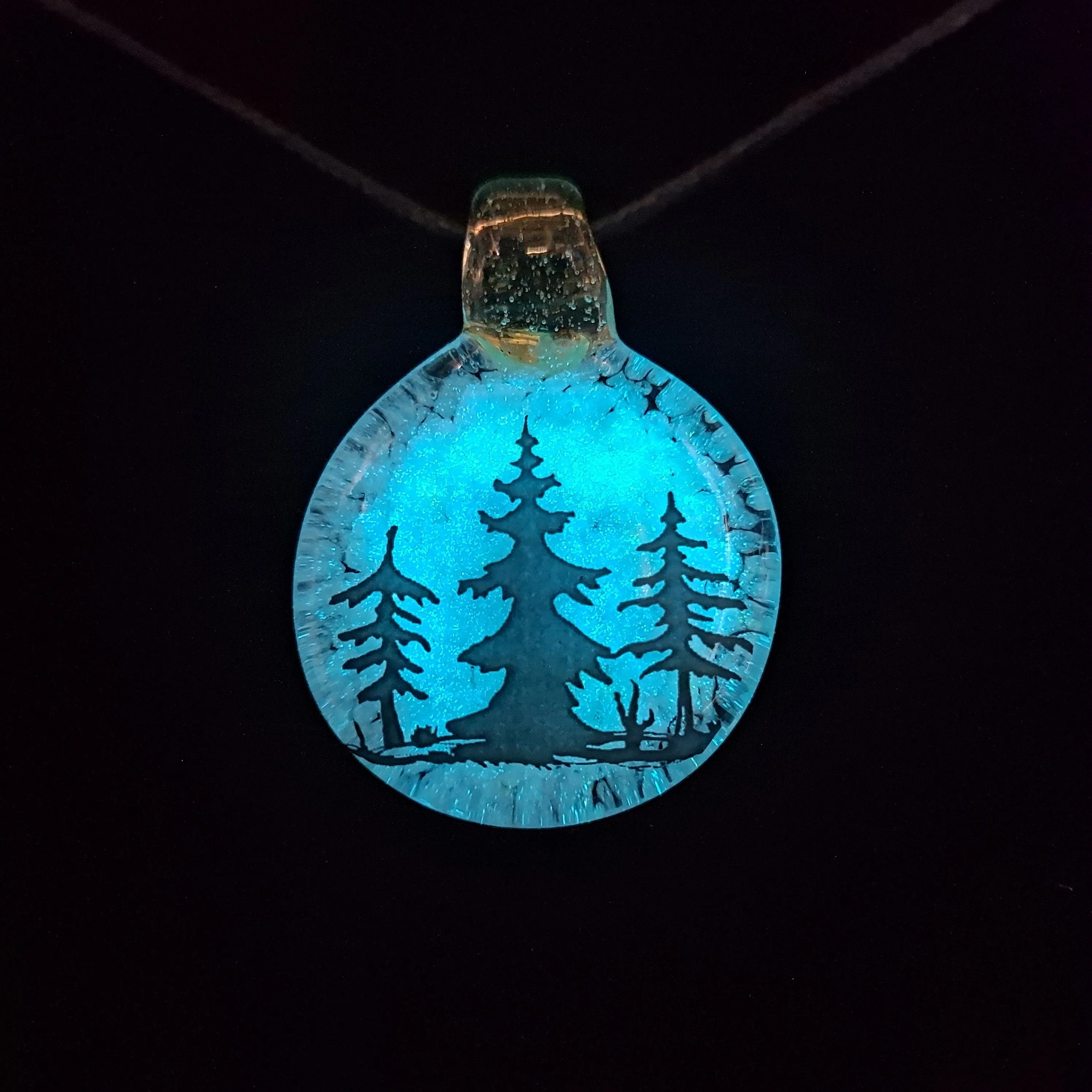 Glow in the Dark Tree Pendants