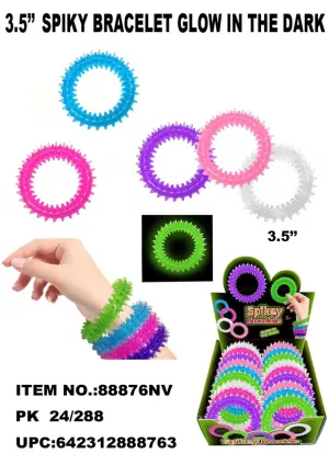 GLOWING IN THE DARK FIDGET SPIKY BRACELET