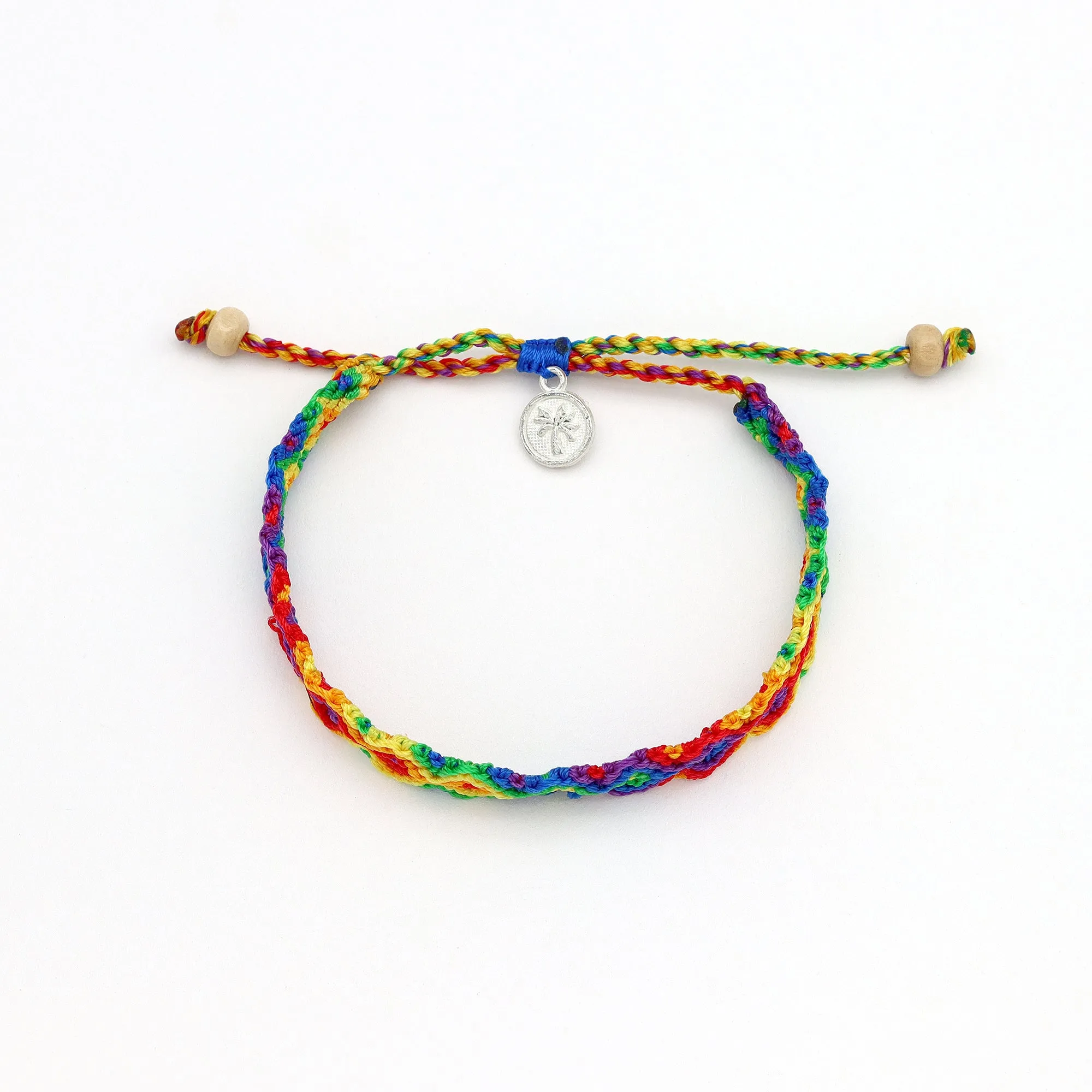 Just Like Us Pride Leme Surf Bracelet Rainbow Edition