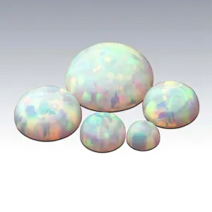 Kyocera White Opal 5mm Round Cabochon