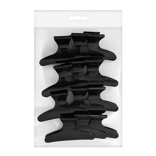 Large Butterfly Clips 12pk - Black