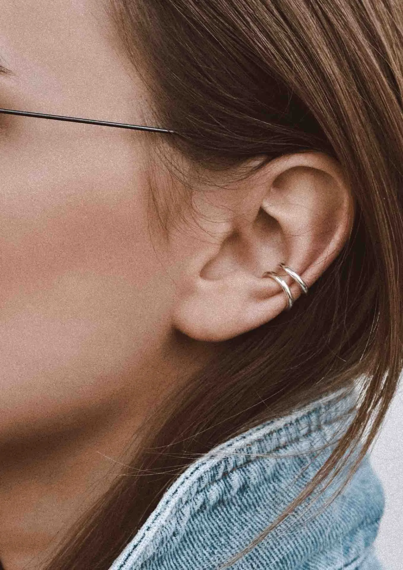 Line Ear Cuffs Rock'n Roll Silver