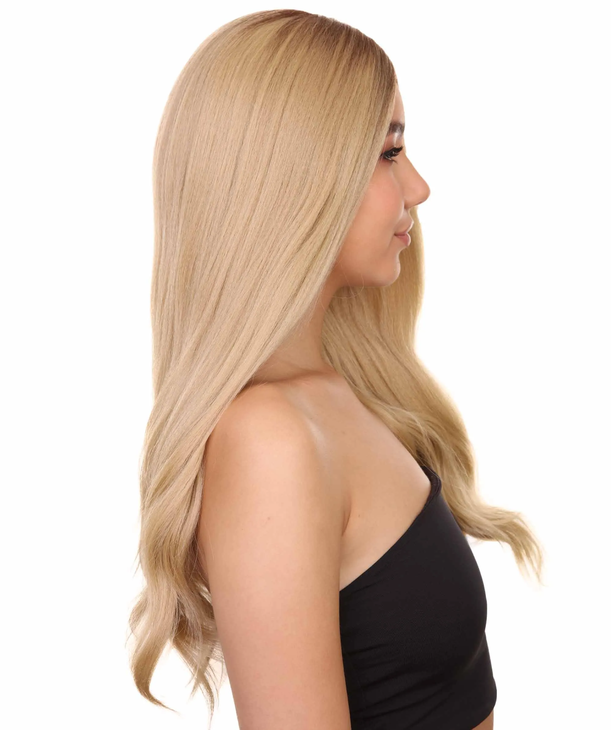 Mary-Kate Women's Long Length Lace Front Wavy Hair With Dark Roots - Adult Fashion Wigs | Nunique | Nunique