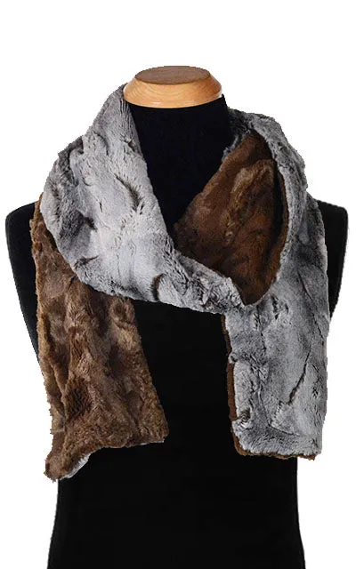 Men's Classic Scarf - Two-Tone, Luxury Faux Fur in Giant's Causeway (Standard Only!)