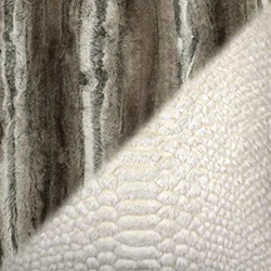 Men's Classic Scarf - Two-Tone, Plush Faux Fur in Willows Grove with Falkor