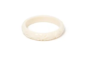 Midi Cream Heavy Carve Bangle by Splendette