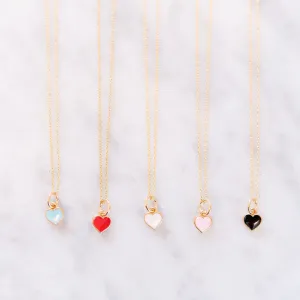 Mini Enamel Heart Necklace