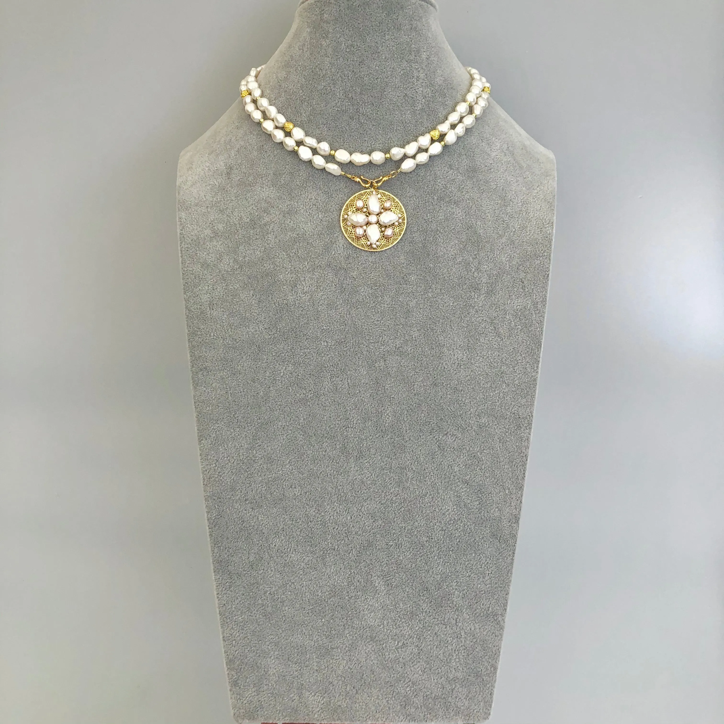 Multi-style Baroque Pearl Lariat Necklace Set