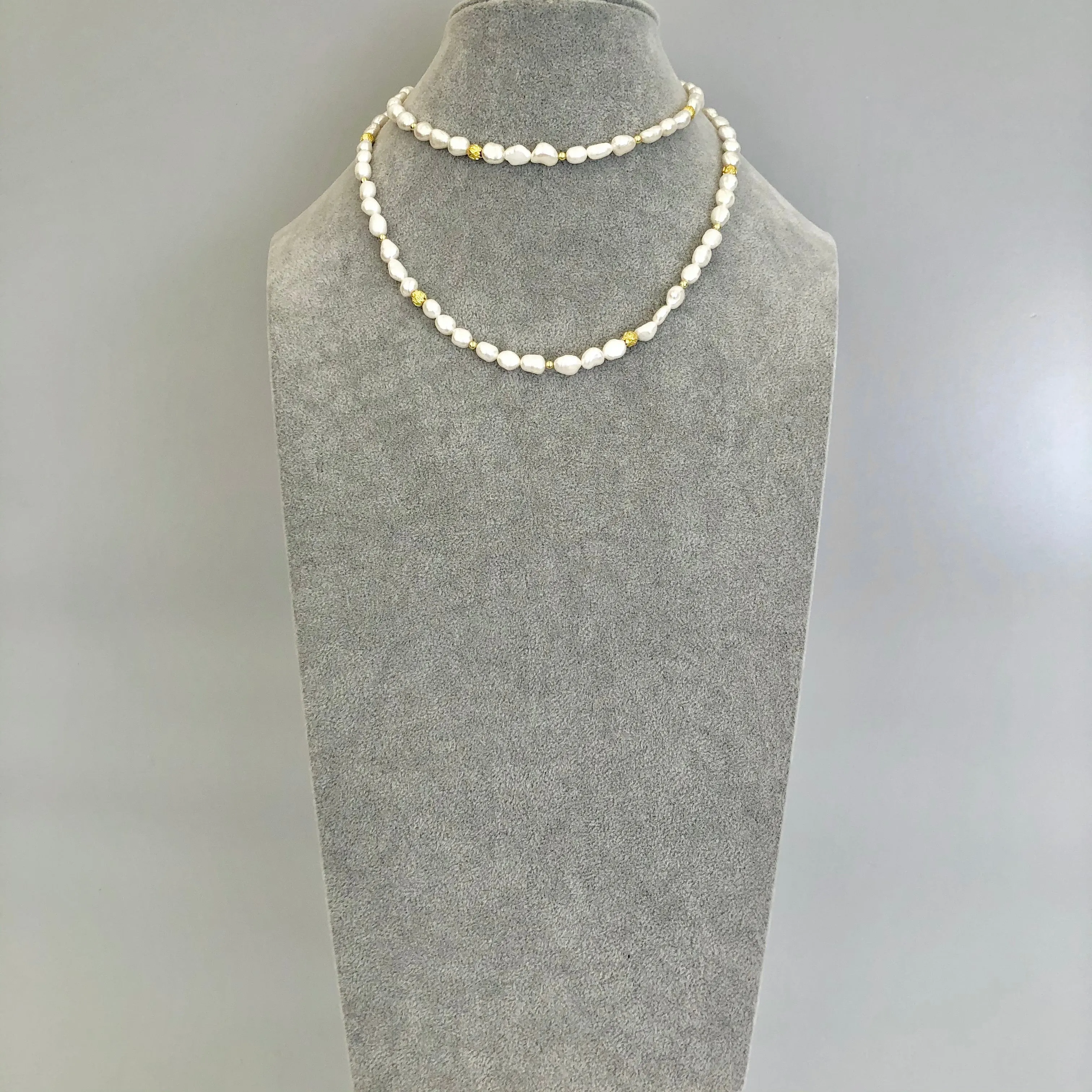 Multi-style Baroque Pearl Lariat Necklace Set