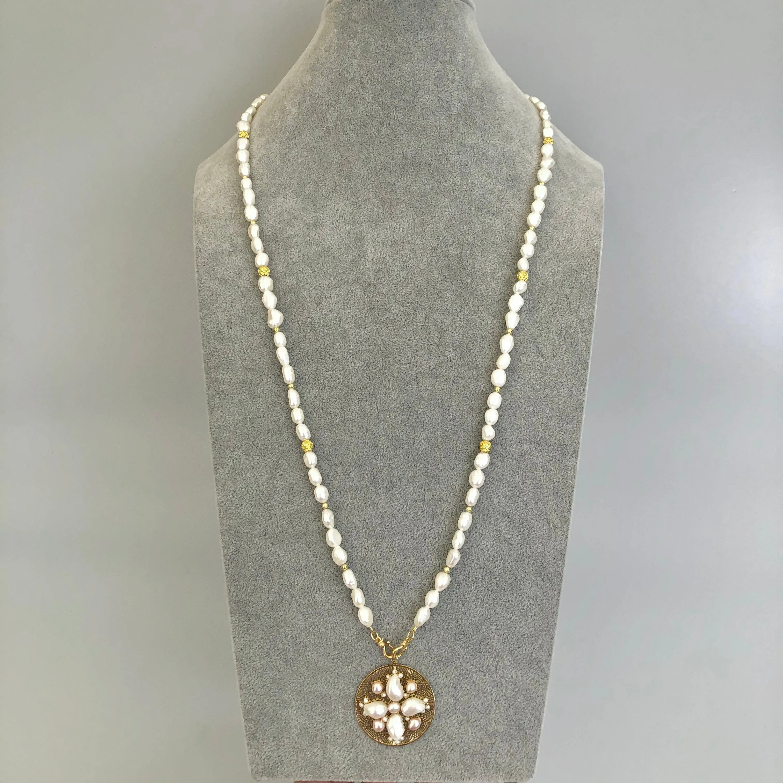 Multi-style Baroque Pearl Lariat Necklace Set