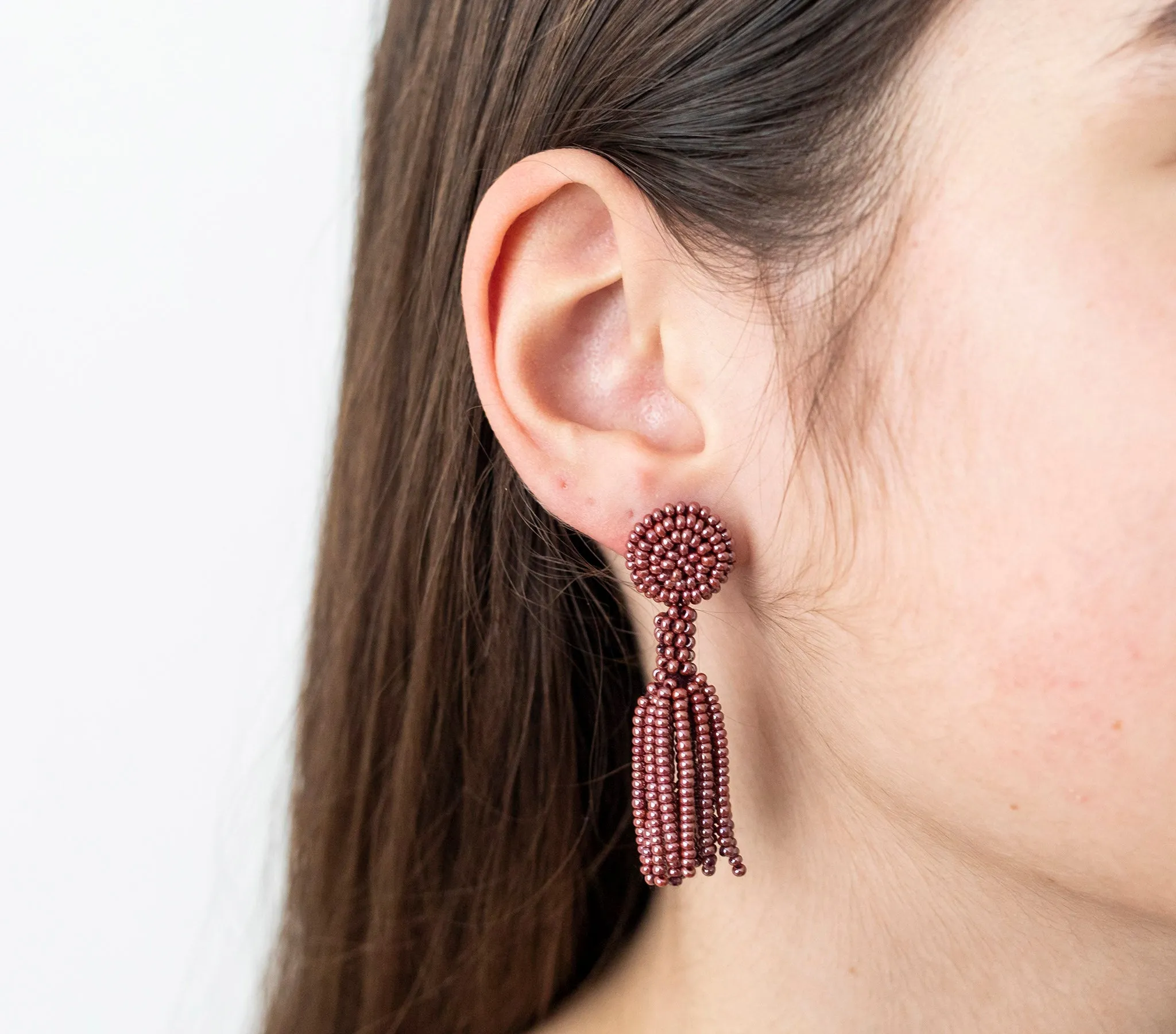 ***NEW*** <br>The Petite Finley Earring <br> Mulberry