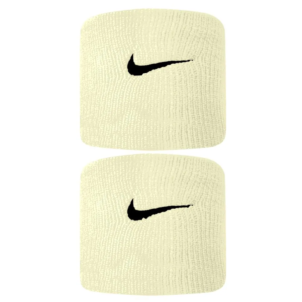 Nike Swoosh Premier DriFit Wristbands - Alabaster/Black