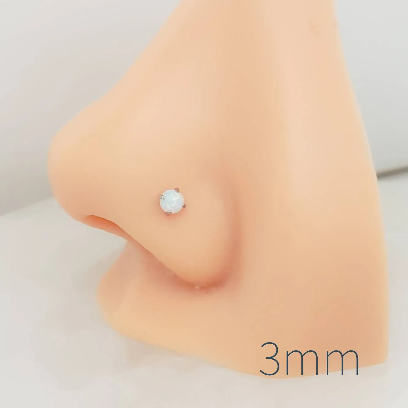 Opal L-Bend Nose Stud