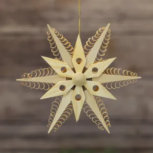 Ornament - 6 Point Star Detail Ornament - 11 cm / 4.3 inch