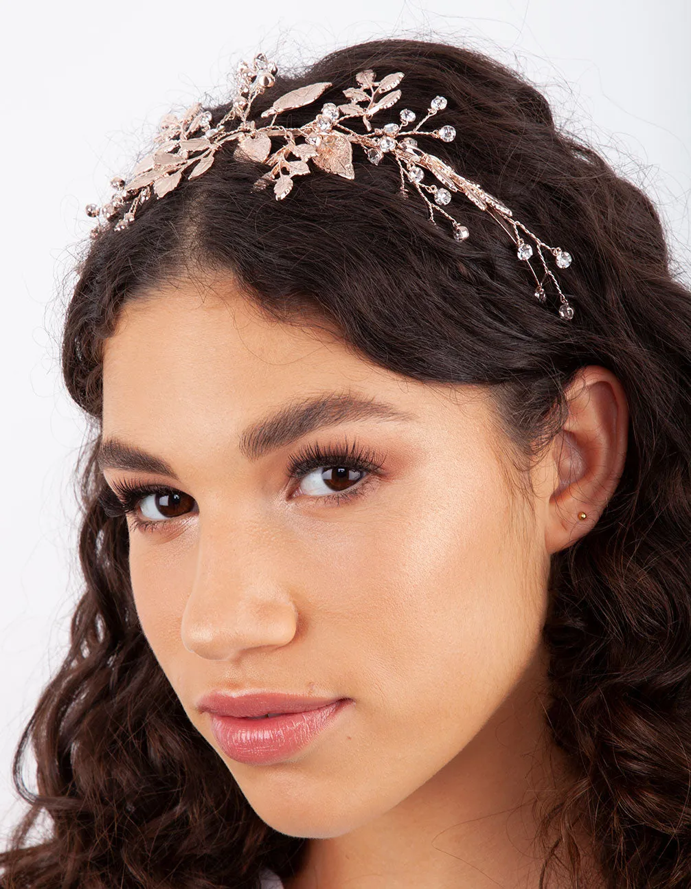 Rose Gold Fine Wire Flora Headband