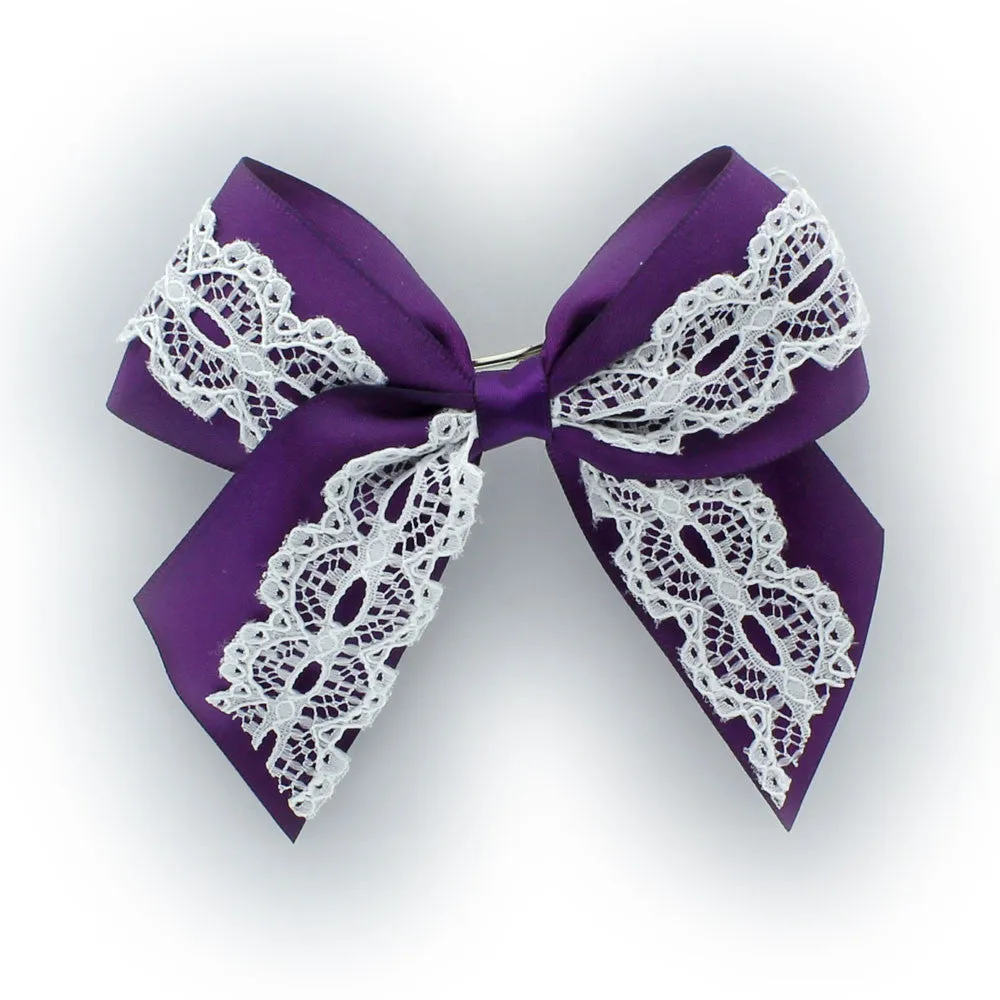 Satin/Lace Sailor Hair-Bow