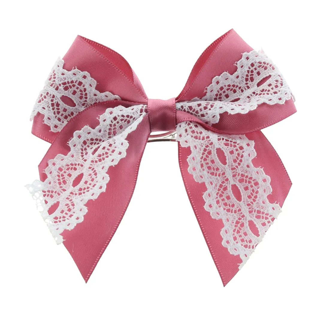 Satin/Lace Sailor Hair-Bow