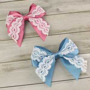 Satin/Lace Sailor Hair-Bow