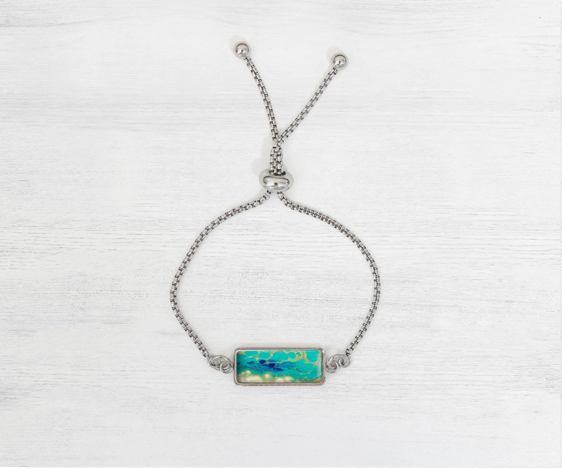 Seaside Glow Pendant Bracelet | Handmade Beach Jewelry