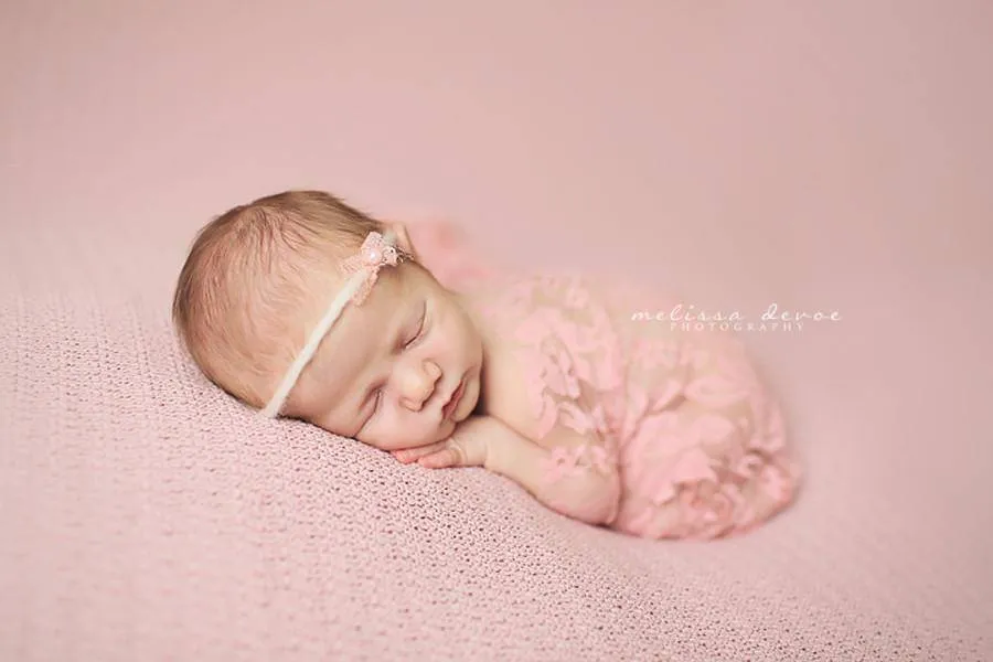 Stretch Lace Wrap in Sweet Pink Baby Swaddle