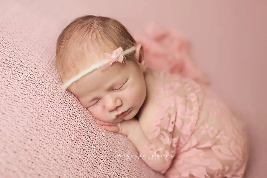 Stretch Lace Wrap in Sweet Pink Baby Swaddle